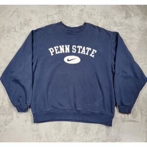 Nike Team Penn State Sweatshirt Mens L Vintage 90s Y2K Crewneck Center Swoosh
